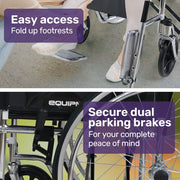 Folding Manual Wheelchair Self Propelled, 24