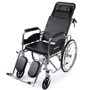 Folding Manual Reclining Wheelchair Self Propelled, 24