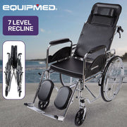Folding Manual Reclining Wheelchair Self Propelled, 24