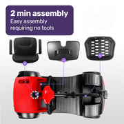 FreeRoam+ Mid-Sized Lithium Fast Easy Charge Mobility Scooter, Red