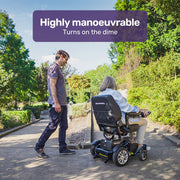 Heavy Duty Electric Wheelchair, Up to 20km Range, Ultra-Comfortable, Great Turning Circle, Safe Stable Non-Slip Anti-Roll Back Power Chair, Blue