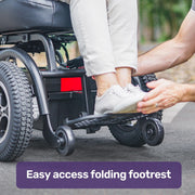 Front Wheel Drive Power Electric Wheelchair, Up to 35km Range, Ultra-Comfortable, Safe Stable Non-Slip Anti-Roll Back Power Assist Chair