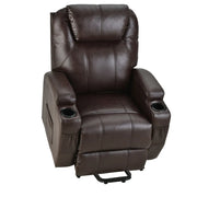 FORTIA Electric Massage Recliner Lift Heat Chair for Elderly Aged Care, Dark Crimson