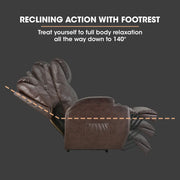 FORTIA Electric Massage Recliner Lift Heat Chair for Elderly Aged Care, Dark Crimson